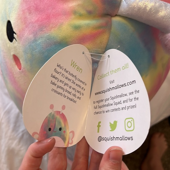 Squishmallow Wren The Butterfly 16 Inch Plush - Picture 5 of 7